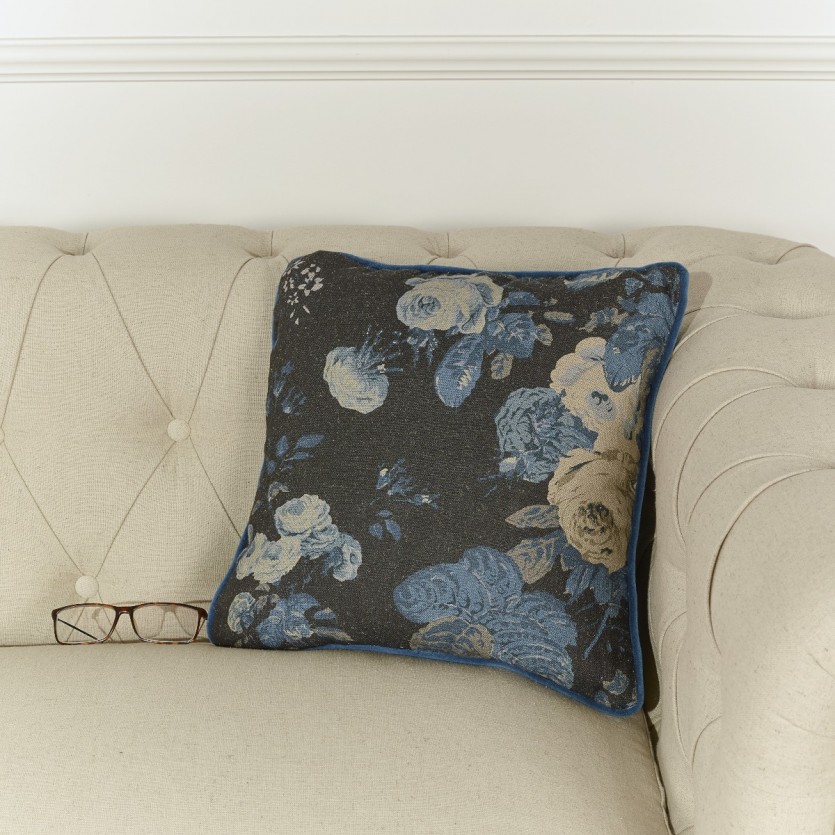 Fleur Bleu coussin