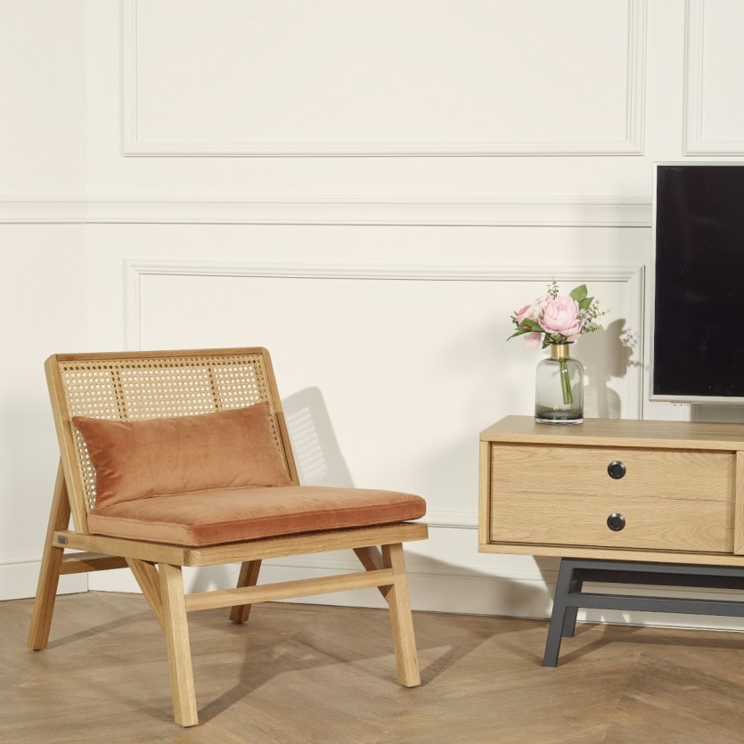 Fauteuil scandinave en cannage