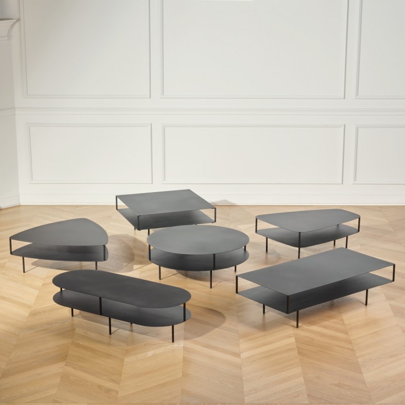 Table basse EAST SIDE en métal noir
