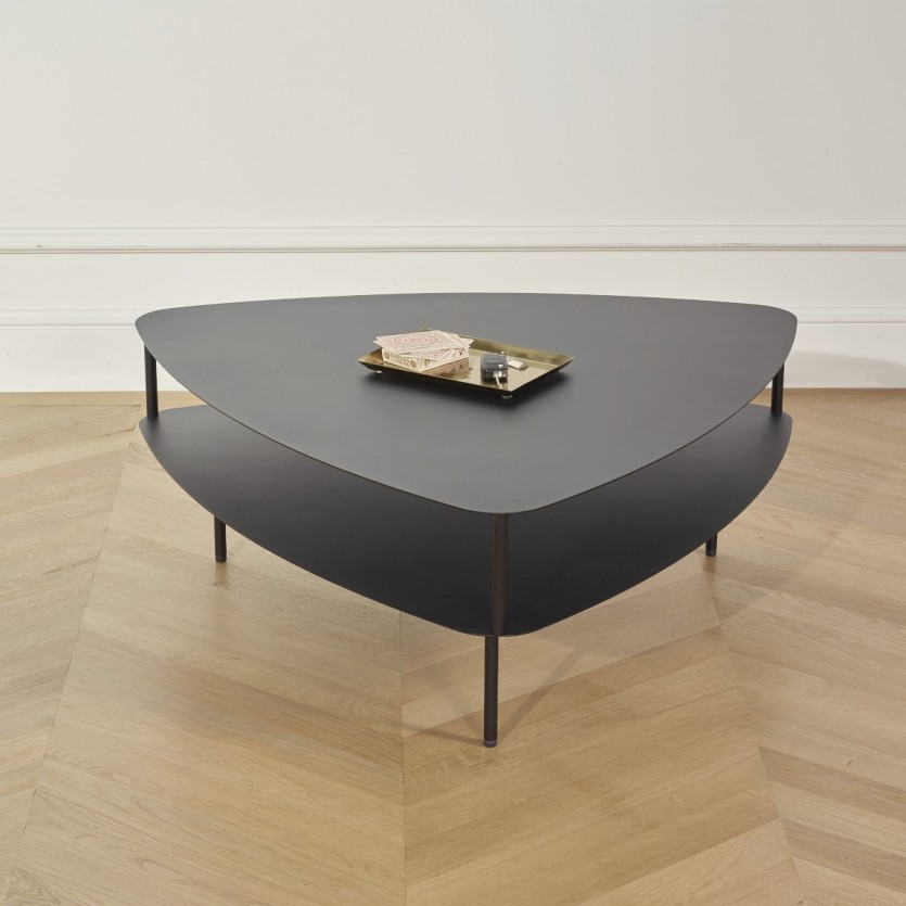 Table basse EAST SIDE en métal noir