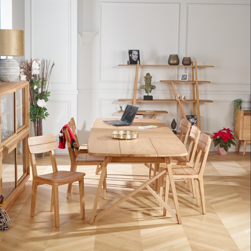 Table extensible bois massif robin des bois