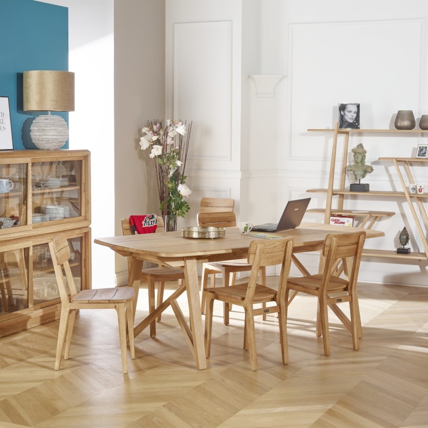 Table extensible moderne chêne massif robin des bois