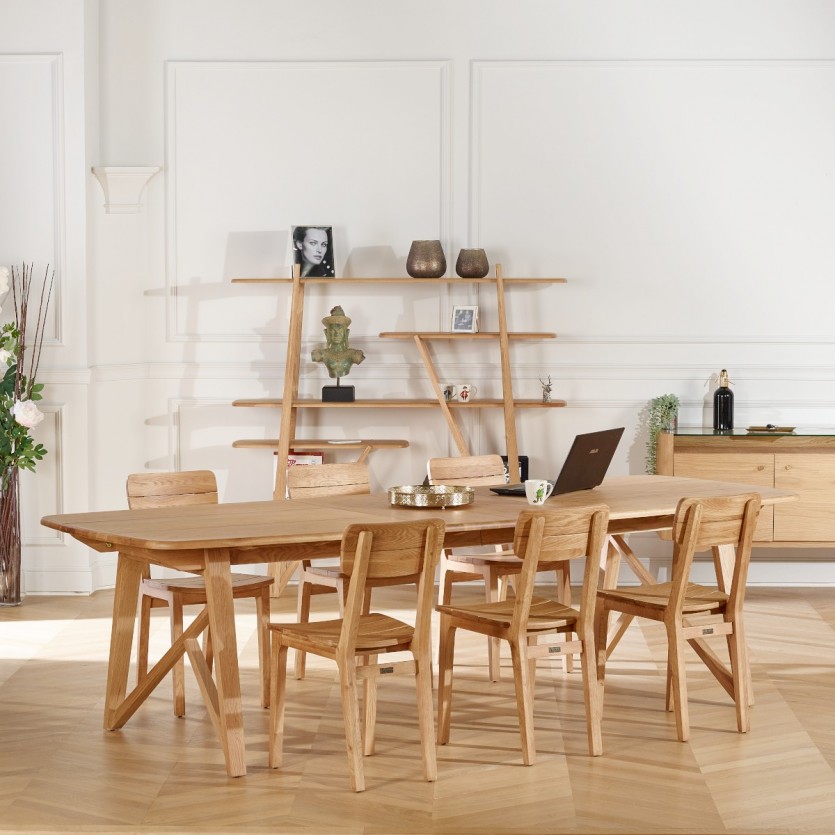 Table extensible moderne chêne massif robin des bois