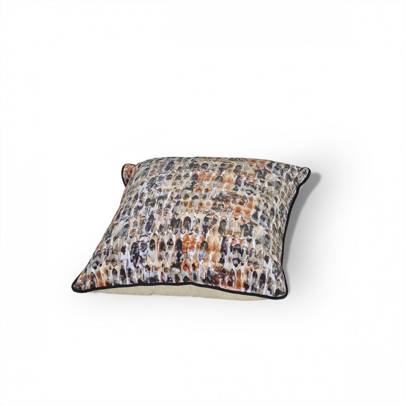 Coussin carré en velours, 43 x 43 cm, PLUME