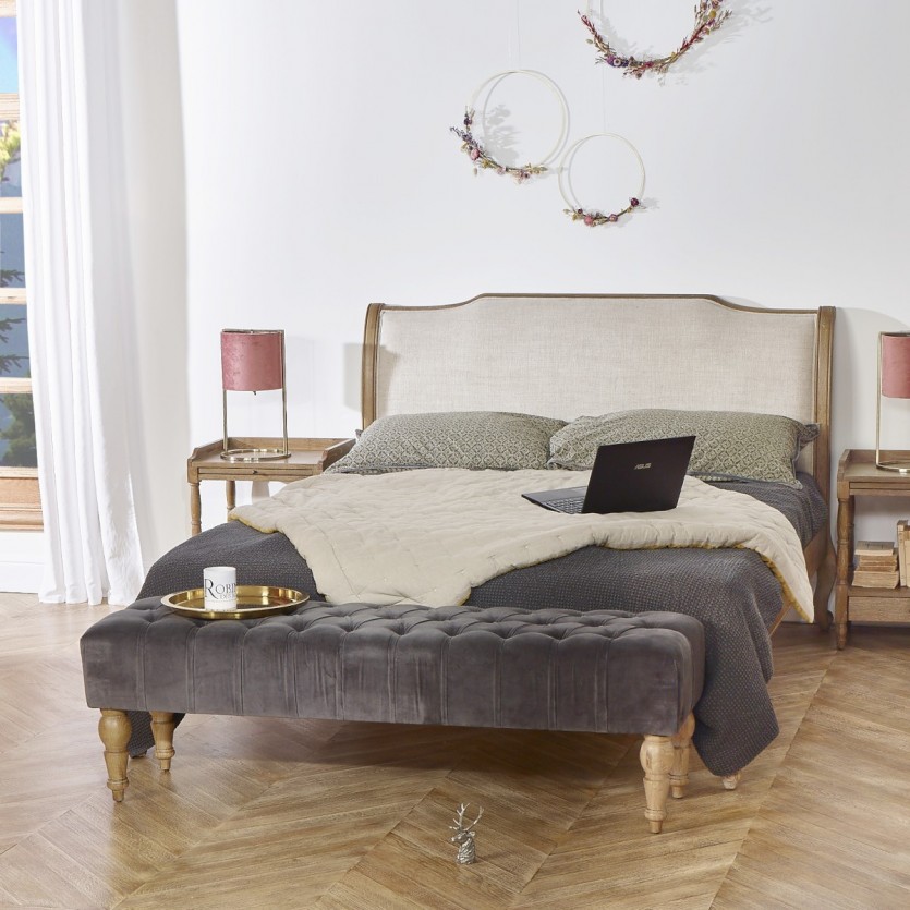 Banc de lit capitonné,150 cm,  JANE