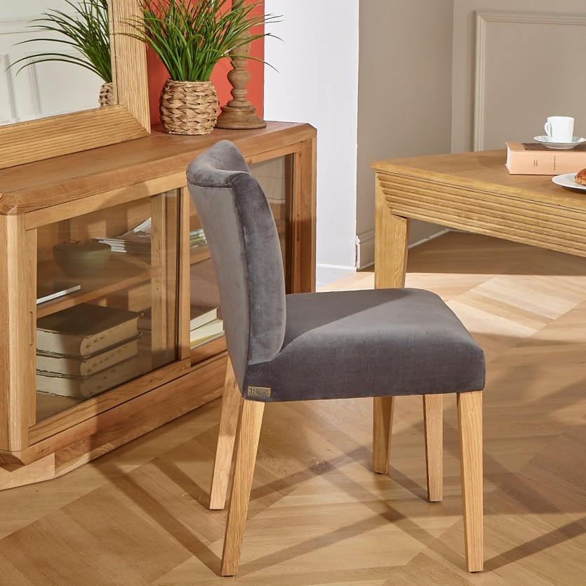 Chaises velours MELANIA, le lot de 2