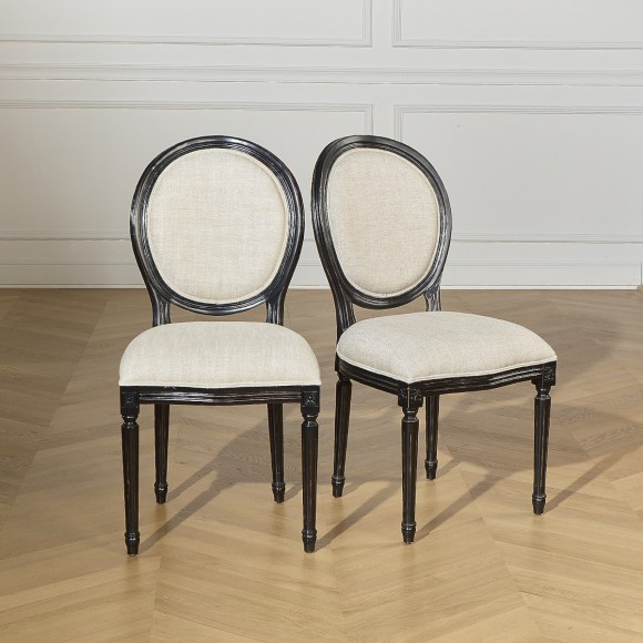 Chaise Médaillon Noire