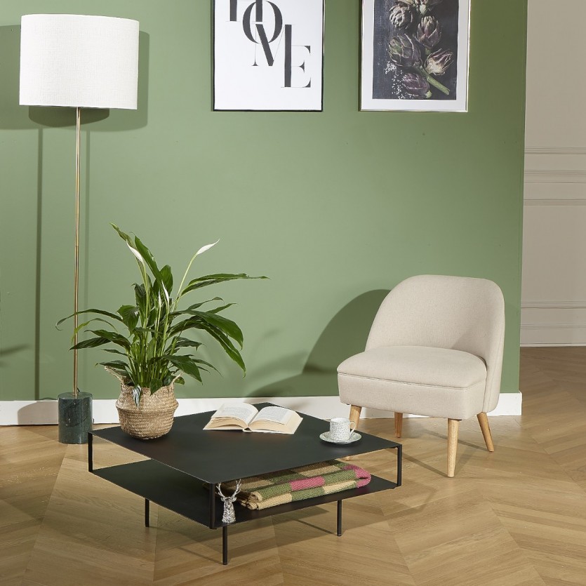 Fauteuil crapaud en lin - MIA