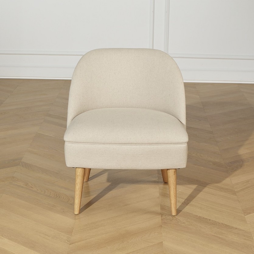 Fauteuil crapaud en lin - MIA
