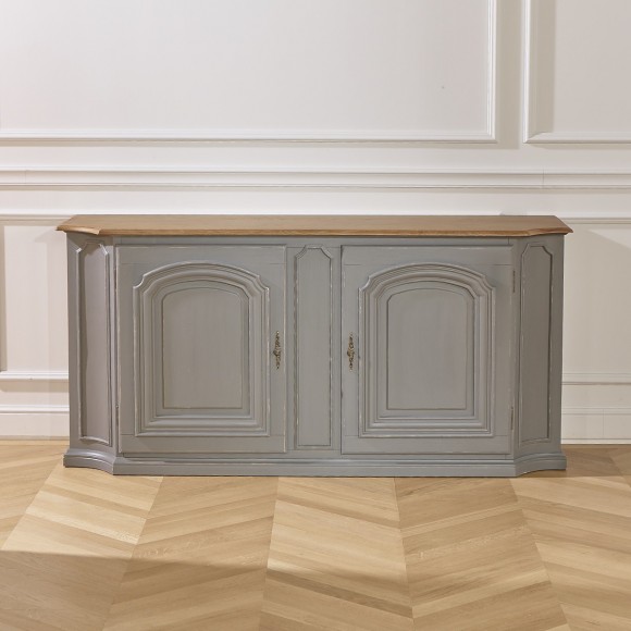 ELISABETH - Shabby-Chic-Buffet aus Eiche, anthrazitgrau