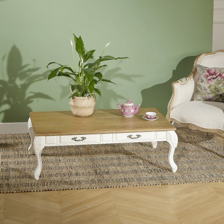 Table Basse Marianne Shabby chic, blanche