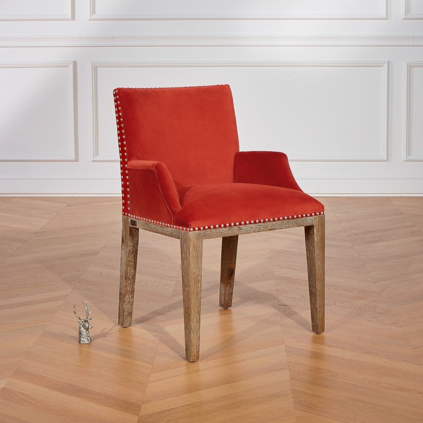 Fauteuil de table Kenza Velours