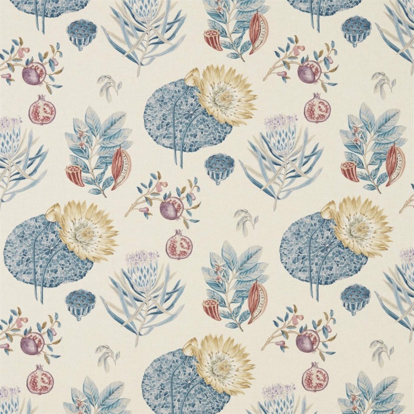 Petit Fauteuil tonneau CAROLE, Fleur de pavot