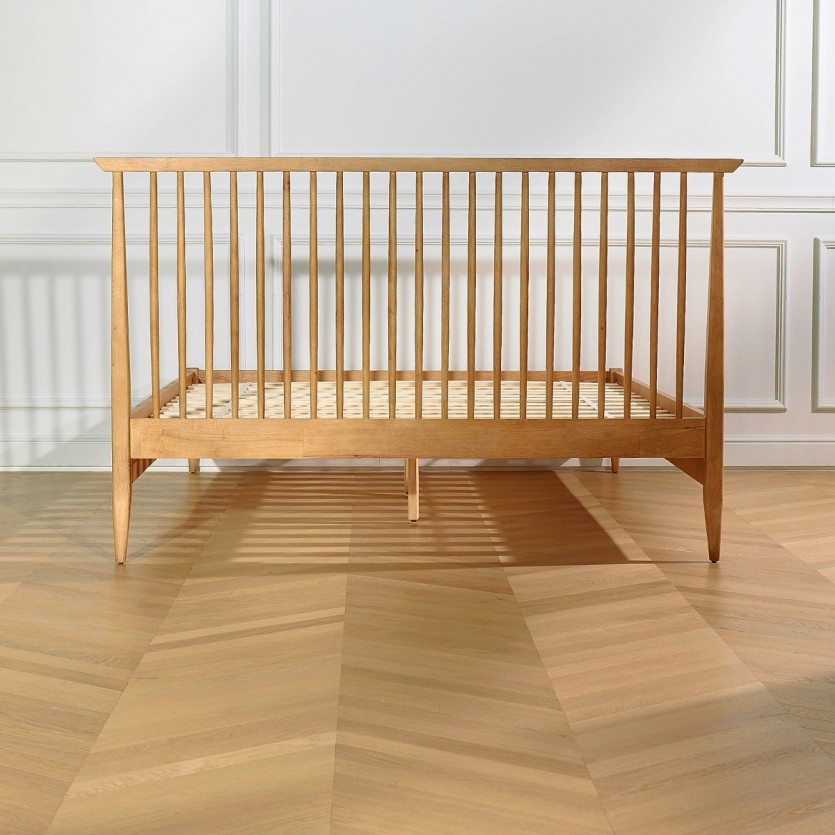 Lit double scandinave en bois 140x200 EDWARD