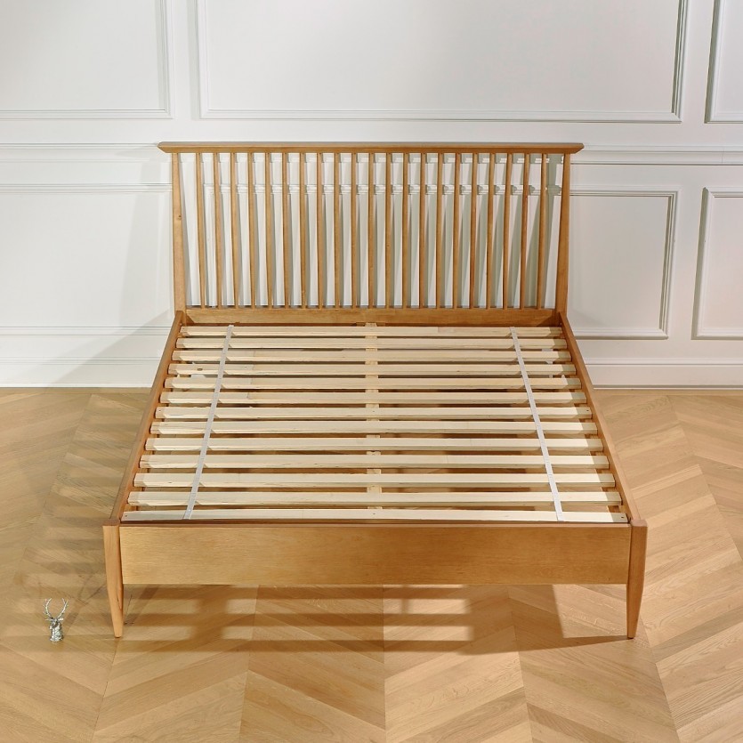 Lit double scandinave en bois 140x200 EDWARD