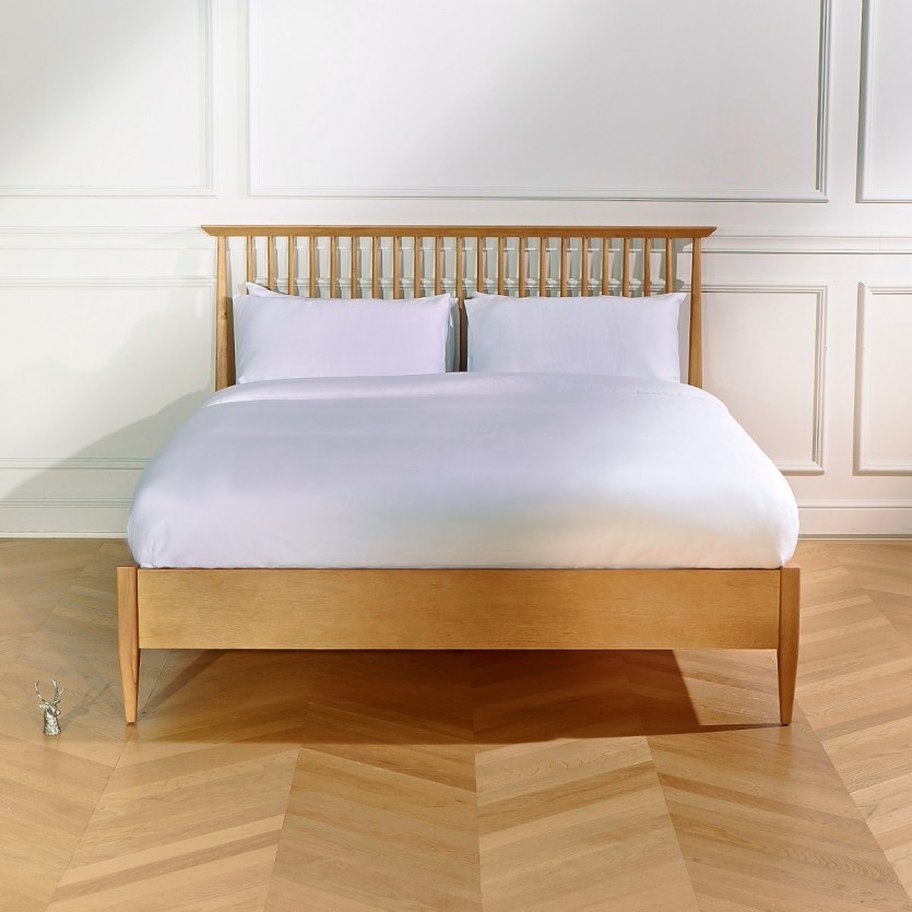 Lit double scandinave en bois 140x200 EDWARD