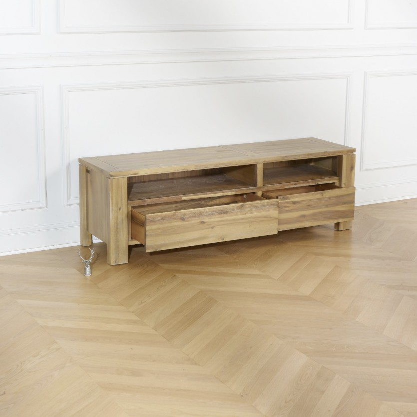Meuble TV, 2 portes, 2 rangements, ENZO