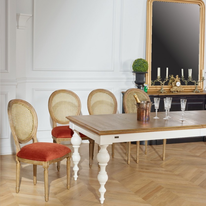 Pied boule de table blanche robin des bois