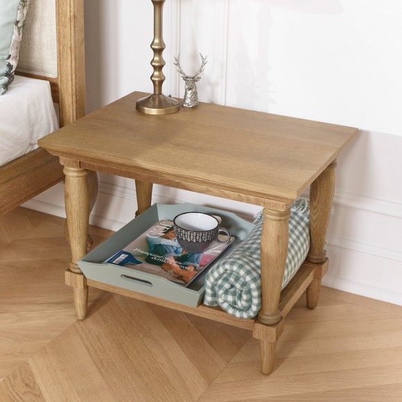 Bout de canapé bois shabby chic