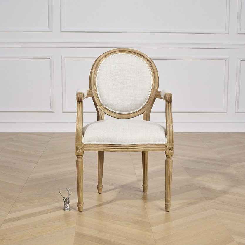 Fauteuil MEDAILLON, lin premium