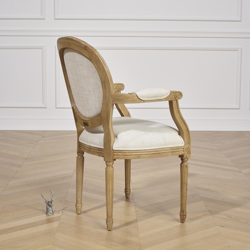 Fauteuil MEDAILLON, lin premium