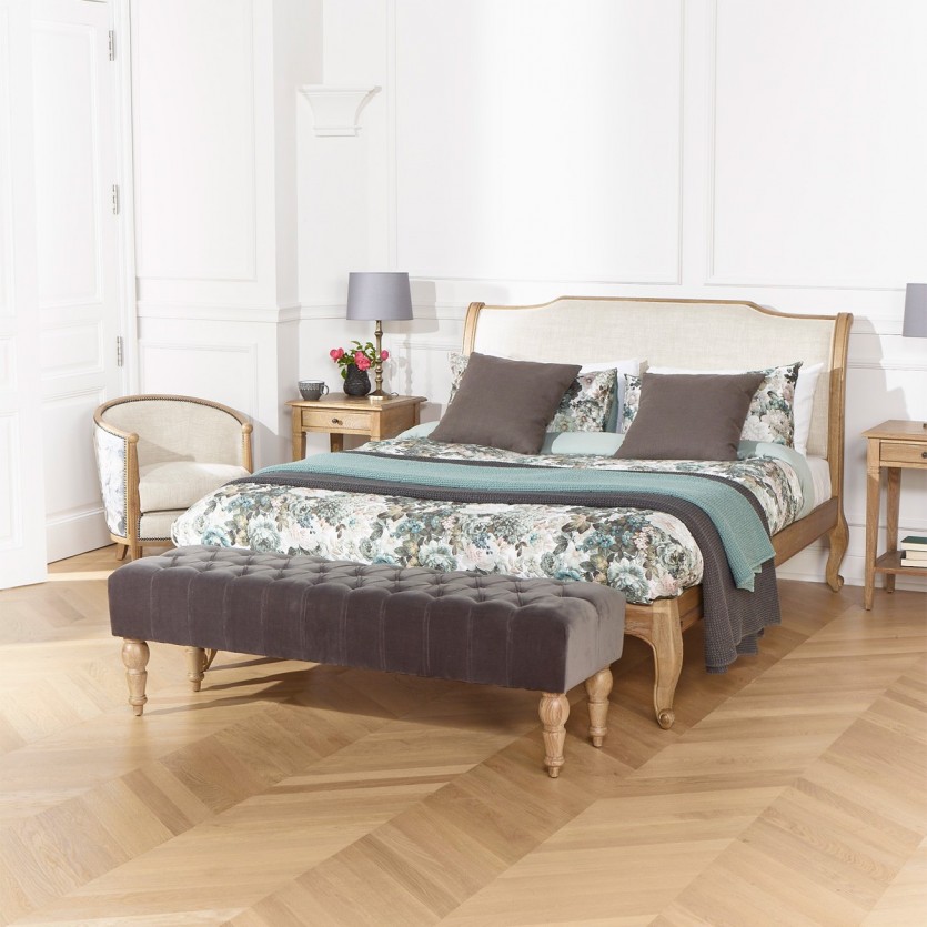 Banc de lit capitonné,150 cm,  JANE