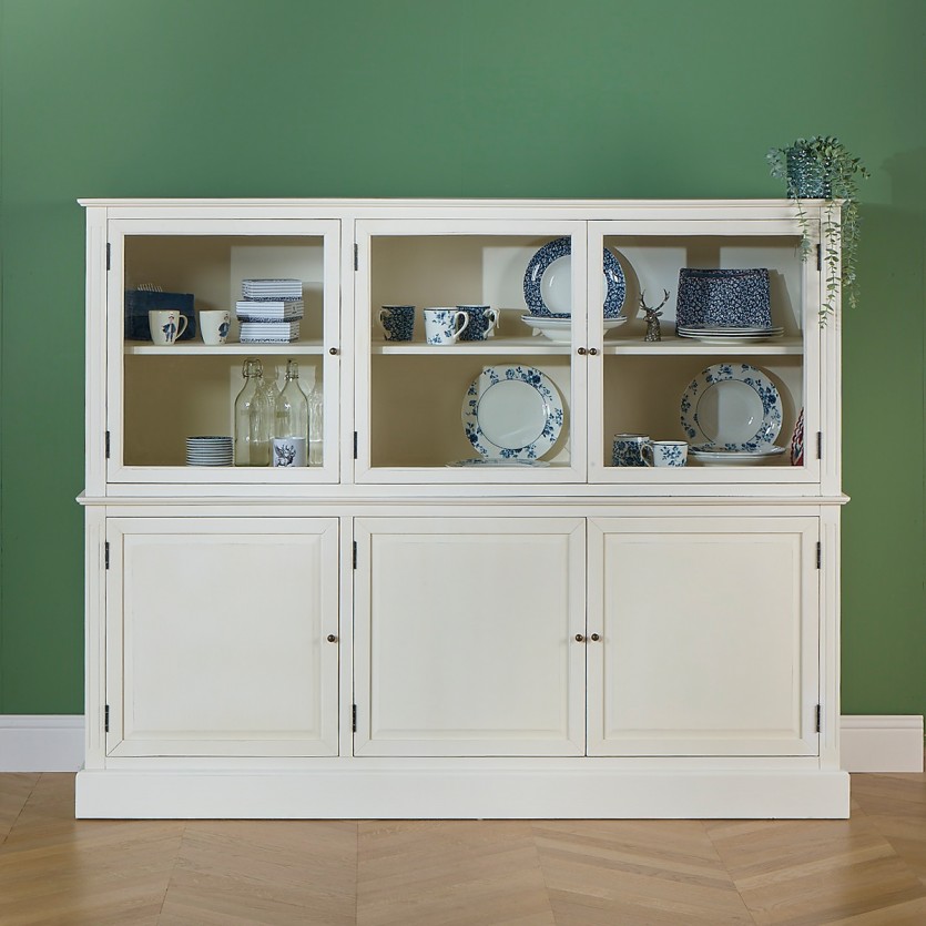 TOULOUSE - Buffet vitrine modular em madeira, 9 portas
