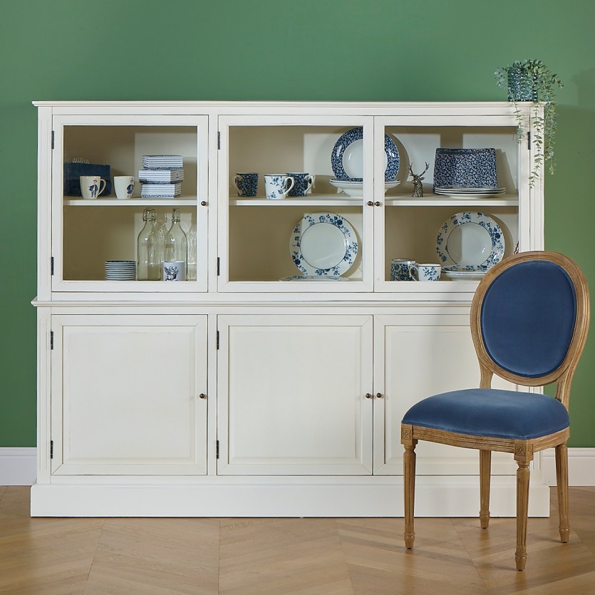 TOULOUSE - Buffet vitrine modular em madeira, 9 portas