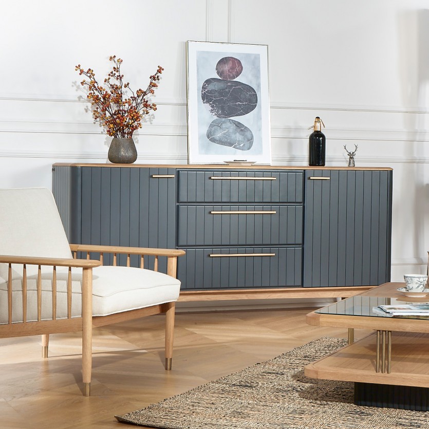 JOËL - Modern style dining room sideboard in wood, 190 cm