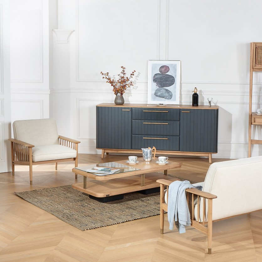 JOËL - Moderne houten eetkamerbuffet, 190 cm