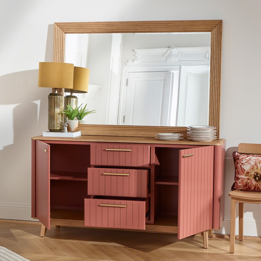 JOËL - Buffet de salle à manger, style moderne, en chêne 160 cm