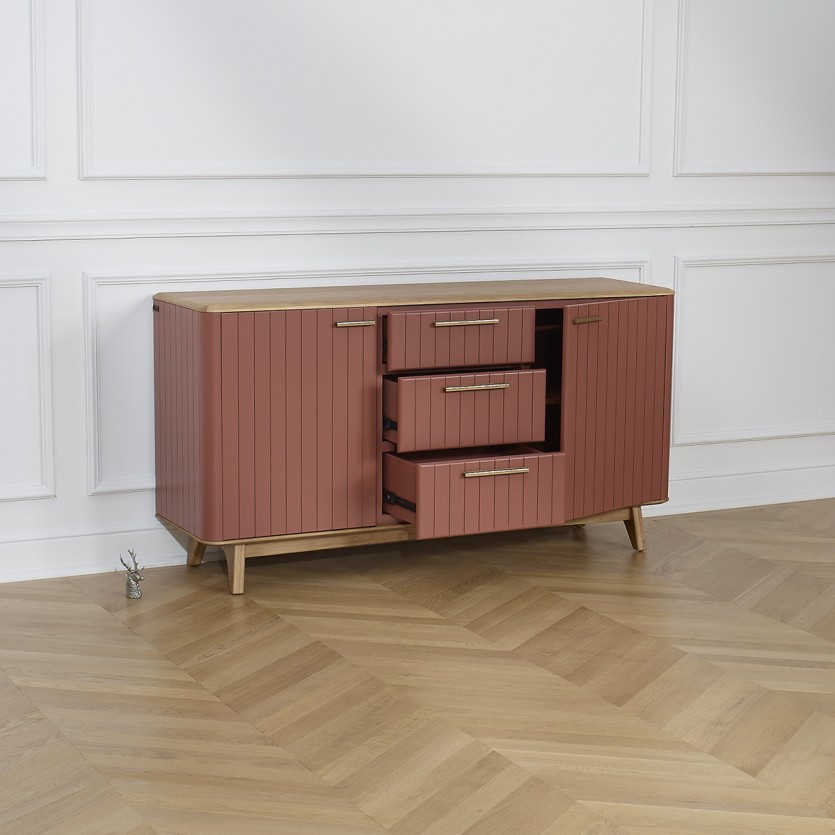 JOËL - Dining room buffet, modern style, oak top 160 cm