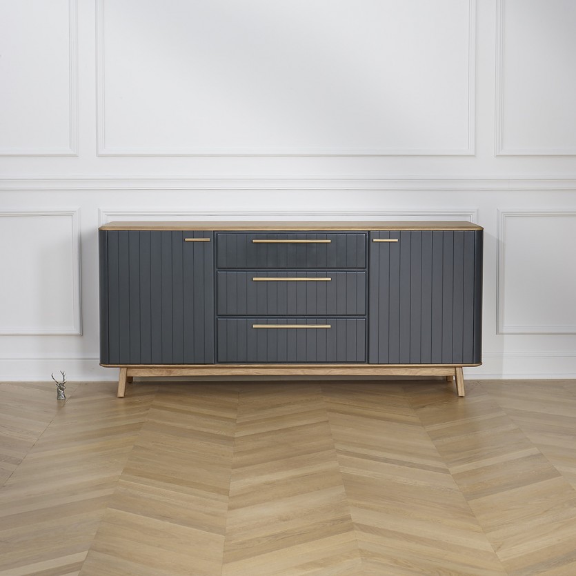 JOËL - Aparador de comedor estilo moderno en madera, 190 cm