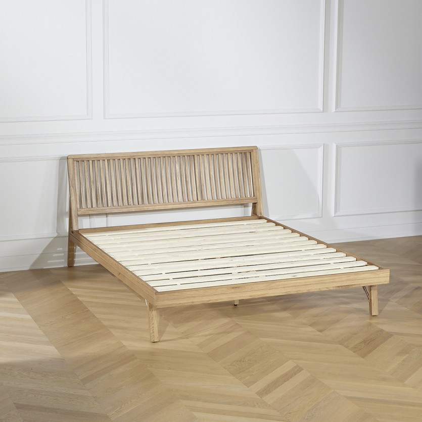GABRIEL - Lit deux places, style moderne en bois massif 160 x 200