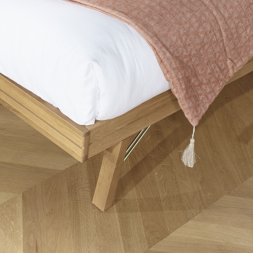 GABRIEL - Cama de casal, estilo moderno em madeira maciça 160 x 200