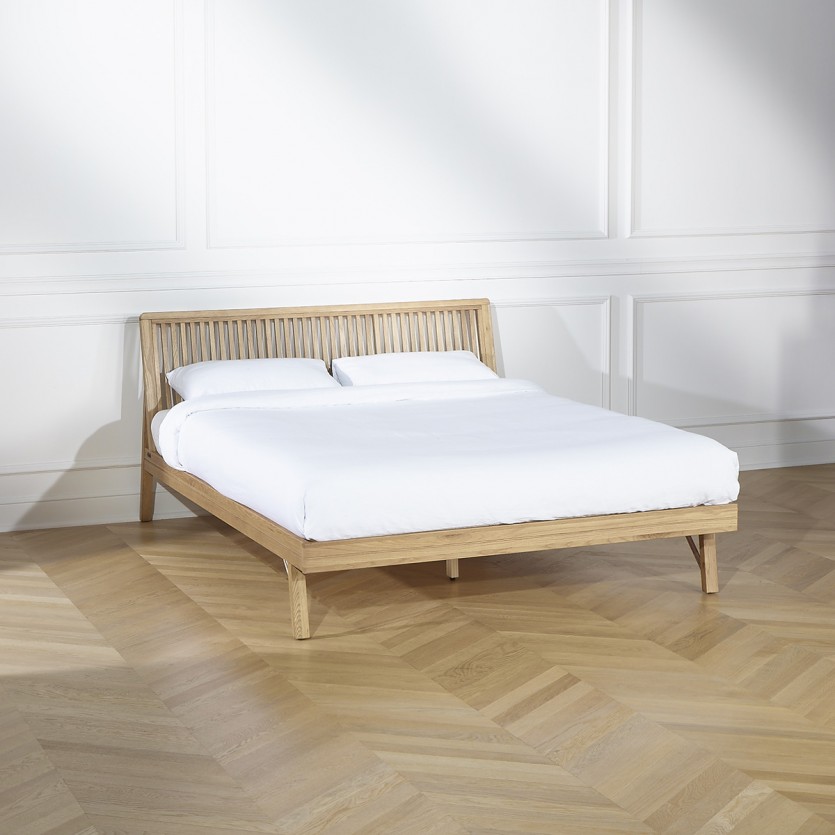 GABRIEL - Lit deux places, style moderne en bois massif 160 x 200