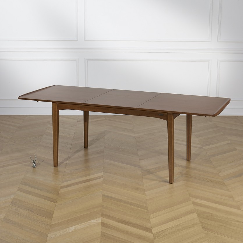 DALHIA - Table salle à manger extensible en bois, style nordique, 6/8 couverts