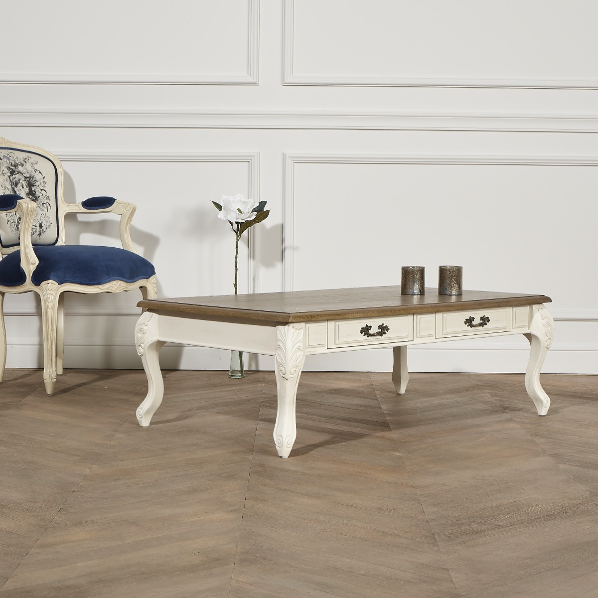 table basse style classique shabby-chic